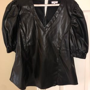 Voy Faux Leather Top
